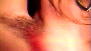 Hot brunette amateur MILF rides hubbys cock