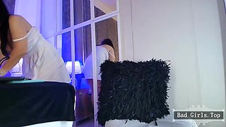 Super hot legs and big booty ass busty web lady