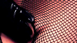 Sexual latex MILF mistress playing with real sex doll femdom POV JOI