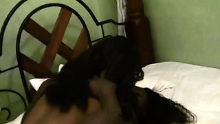 Bisexual Ebony amateur threesome at home somewhere in Africa