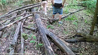 18 Years Old Chick Having Sex in the Woods Instead of Being in College, College Babe Skipping Class to Get Fucked in the Forest