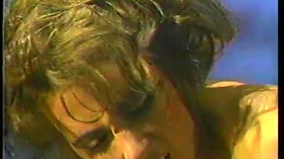 Gorgeous slut with brown hair spreads her legs and gets her hairy cunt fucked