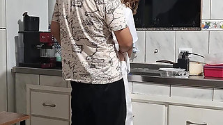 The Maid Got Fucked in the Ass in the Kitchen While Washing the Dishes.