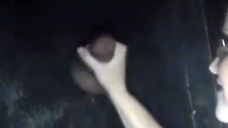 Wife sucking dicks at glory hole