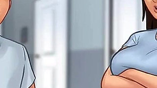 Summertime saga: stepson filled his stepmom's pussy with cum ep 189
