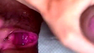 Squirt on His Cock During Mutual Masturbation with My Husband