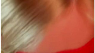 Blonde milf deep-throat POV and creampie compilation—swallows every load