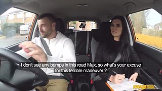 Horny British MILF Examiner Jasmine Jae Gives Student Max Deeds a Blowjob and Car Sex - Fake Driving School POV