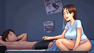 Summertime saga: stepbrother invites his stepsister for fucking in his room ep 141