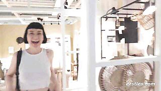 Delfine Misbehaves in a Shop