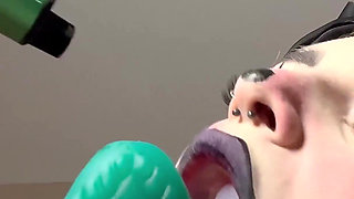 Clown Girl Gives You a Sloppy Vaping Blow Job