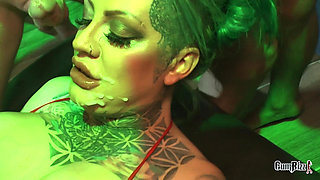 MILF Pussy Labia Swallows Big Loads of Cum