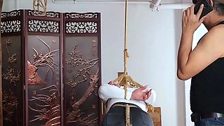 Amateur fetish BDSM action with redhead