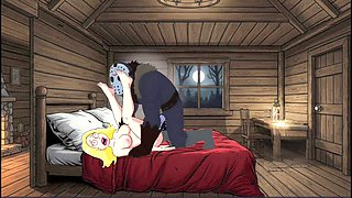 Halloween sex, outdoor, bluechew