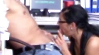 German gas water plumber asks boss about a raise and fucks her