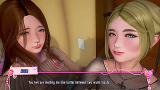 Murmur 38 - Sophie and Yui Attempt Threesome with Adam on Teacher Helen’s Bed