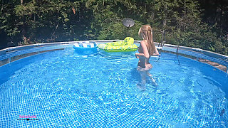 Neighbor Watches Me Swim