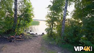 Vip4k. blond cougar studied her offspring\u2019s bf and showed him the wildest porn