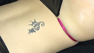 Masseur Oils up Her Perfect Big Ass - POV on Massage Bed