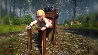 Gol 3D Blonde Elf Slave Banged by Many Goblins in the Forest