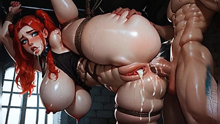 Gangbang Pretty Blonde with Big Boobs