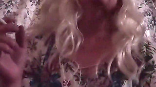 Cheryl's Smoke Break Thinking About Your Cock