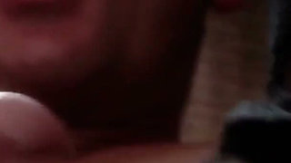 His Deeply Rooted Foot Fetish Made Him Cummed Under Her Beautiful Feet Clad in Stockings