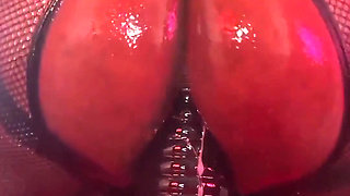 Femboy Gapes Hole with Cone Shaped Dildo