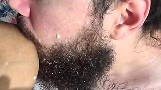 Milk From My Boobs on the Beard of My Neighbor