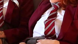 Two College Students Get Their Pussies Eaten by Their Hot Older Teacher