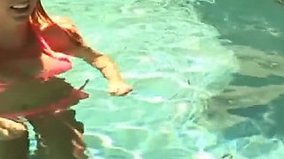 Awesome Lesbian Sex Party in the Pool