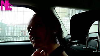 Stimulating My Man with My Hosed Feet in the Car and at Home