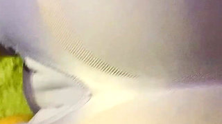 Perfect Cameltoe in Tight Purple Yoga Shorts