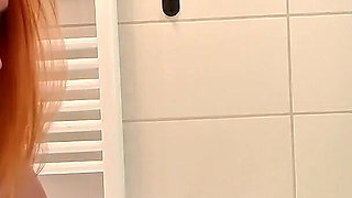Super Hot Beautiful Big Tits Real Redhead Takes Her Panties off and Touches Tight Shaved Pussy & Flashes Ass Under Her Dress