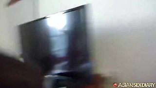 Filipina Hairy Pussy Filled with Big Dick and Facial Cum