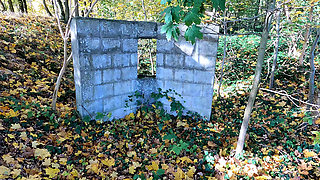 Hard Titslapping Behind Medieval Wall