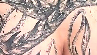 She Gets Laid with Her Boss, He's Excited About Her Tattoos and Green Hair!