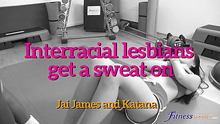 Fitness Rooms - Athletic Black Jai James Struggles Through Reps Before Katana Starts Passionate Pussy Play