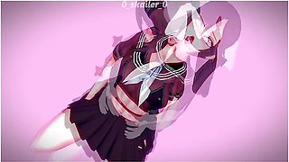 Car Toon In Genshin Impact - Mona In School Uniform