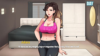 Step Sister Emily Caught Her Stepbrother Peaking & Giggles and Rub Her Big Tits Against His Face to Tease