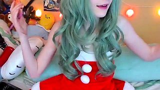 Blonde tight pussy babe solo toy fun in glamour masturbation