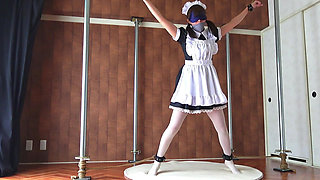 A Restrained Maid Writhing in Pleasure From a Remote-controlled Vibrator