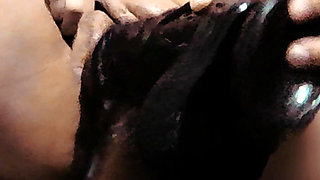 Creamy Pussy with Huge Black Dildo