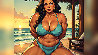 Tanned Beach Babes Ai Art