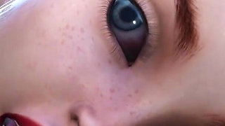 Bald head slave girl fucked by Hell princess in the cave on the exoplanet