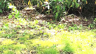 Country Rednecks at It Again Bent Over Huge Tree