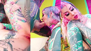 FFM ANAL Threesome with big cock, fake tits and hot alternative Pornstars!