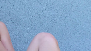 Shh... My Daddy Might Come Back! Slutty Daughter Fucks His Friend in the Backyard!