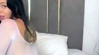 Blonde tight pussy babe solo toy fun in glamour masturbation