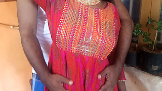 Hot housewife outside home